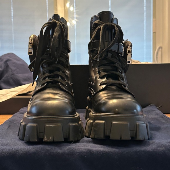 Prada Monolith Brushed leather and nylon boots - Picture 7 of 8